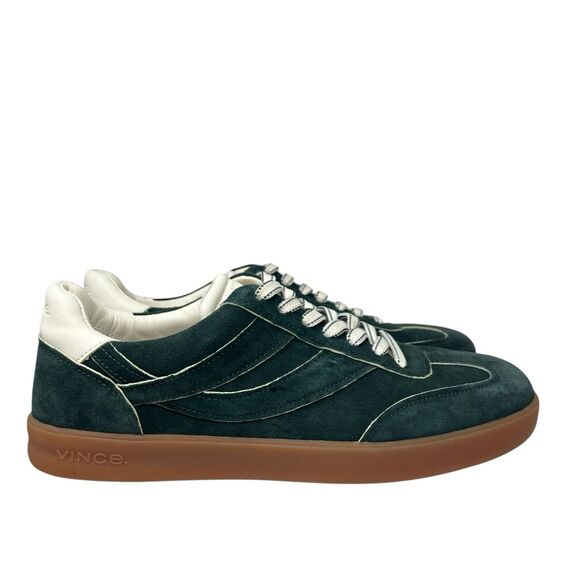 Vince Other - Vince Mens 9 Green Suede Low Top Sneakers Gum Sole Casual Lace INSOLES MISSING
